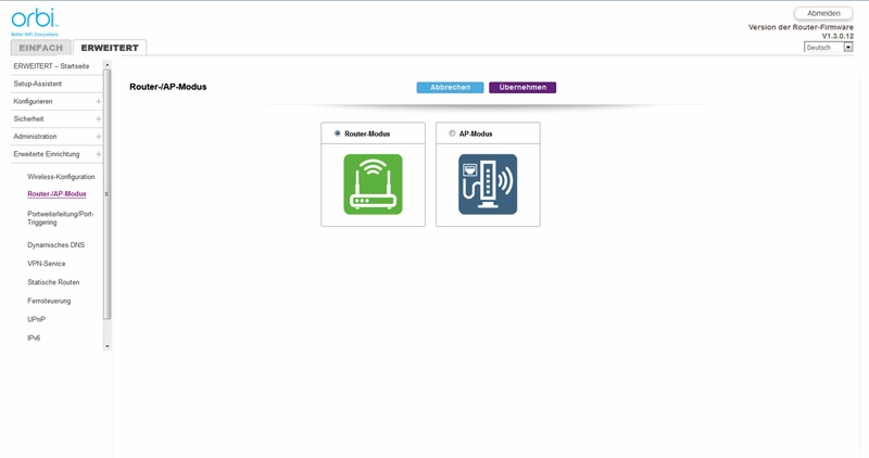 Netgear Orbi Interface 12