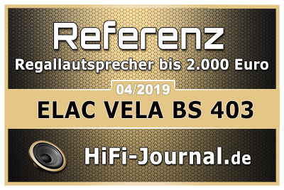 Elac Vela BS 403 award