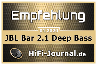 JBL Bar 2.1 Deep Bass award