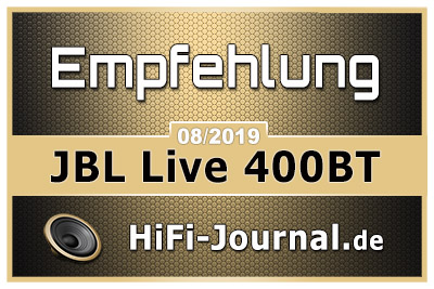 JBL Live 400BT award