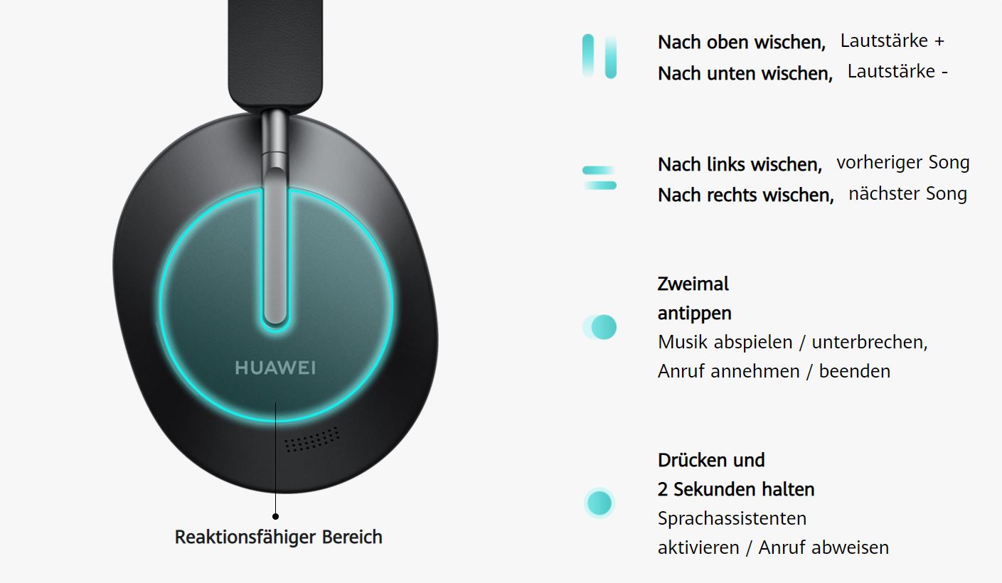 Huawei Freebuds Studio Bedienung
