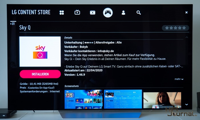 Sky Q App LG OLED TV01