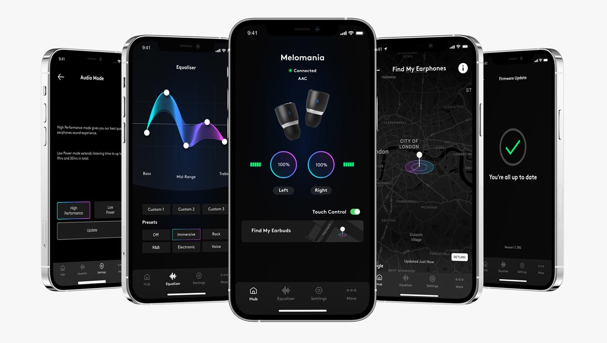 Melomania 1 plus App Screens