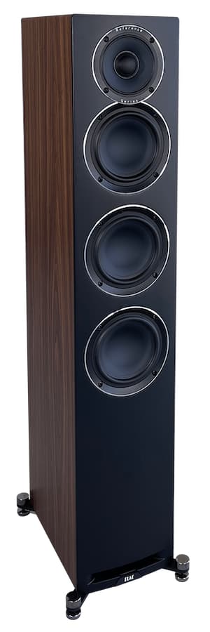 elac unifi reference ufr52 floorstanding speaker black walnut