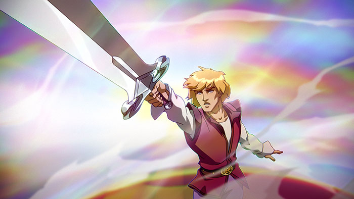 MASTERS OF THE UNIVERSE: REVELATION (L to R) CHRIS WOOD as PRINCE ADAM in episode 101 of MASTERS OF THE UNIVERSE: REVELATION Cr. COURTESY OF NETFLIX © 2021