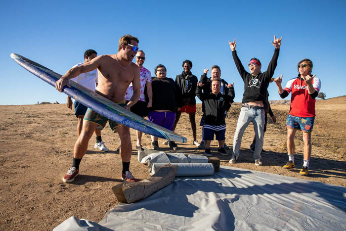 Sean "Poopies" McInerney, Jasper, Danger Ehren, Zach Holmes, Eric Manaka, Wee Man, Preston Lacy, Steve-O, and Dave England in jackass forever from Paramount Pictures and MTV Entertainment Studios.