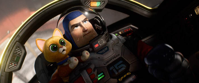 HERO’S BEST FRIEND -- Disney and Pixar’s “Lightyear” is an all-new, original feature film that presents the definitive origin story of Buzz Lightyear (voice of Chris Evans)—the hero who inspired the toy—following the legendary Space Ranger on an intergalactic adventure. But Buzz can’t do it alone—he shares space with a dutiful robot companion cat called Sox (voice of Peter Sohn). A hidden grab bag of gizmos in a cute kitty package, Sox is Buzz’s go-to friend and sidekick. Directed by Angus MacLane (co-director “Finding Dory”) and produced by Galyn Susman (“Toy Story That Time Forgot”), the sci-fi action-adventure releases on June 17, 2022. © 2022 Disney/Pixar. All Rights Reserved.