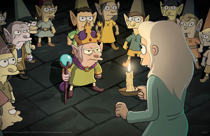 Disenchantment (L to R) Billy West as King Rulo and Abbi Jacobson as Bean in Disenchantment. Cr. COURTESY OF NETFLIX © 2022