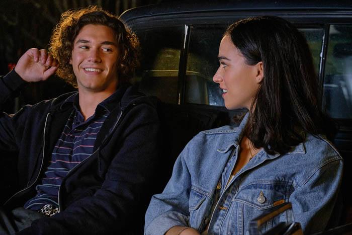 ALONG FOR THE RIDE (2022) Belmont Cameli as Eli and Emma Pasarow as Auden.  Cr: Emily V. Aragones/NETFLIX