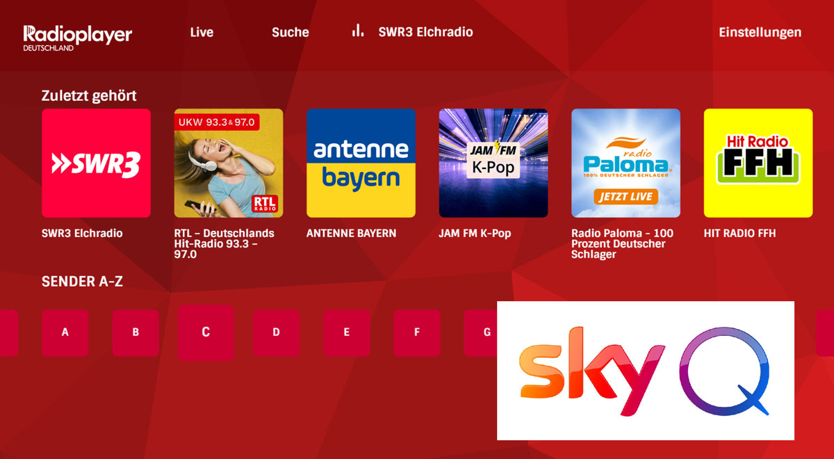 Radioplayer Screenshot sky