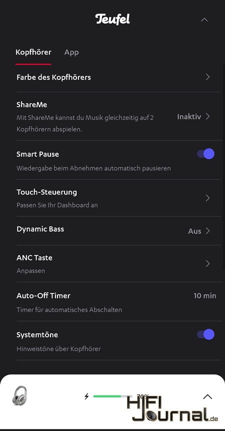 Teufel Headphone app 09