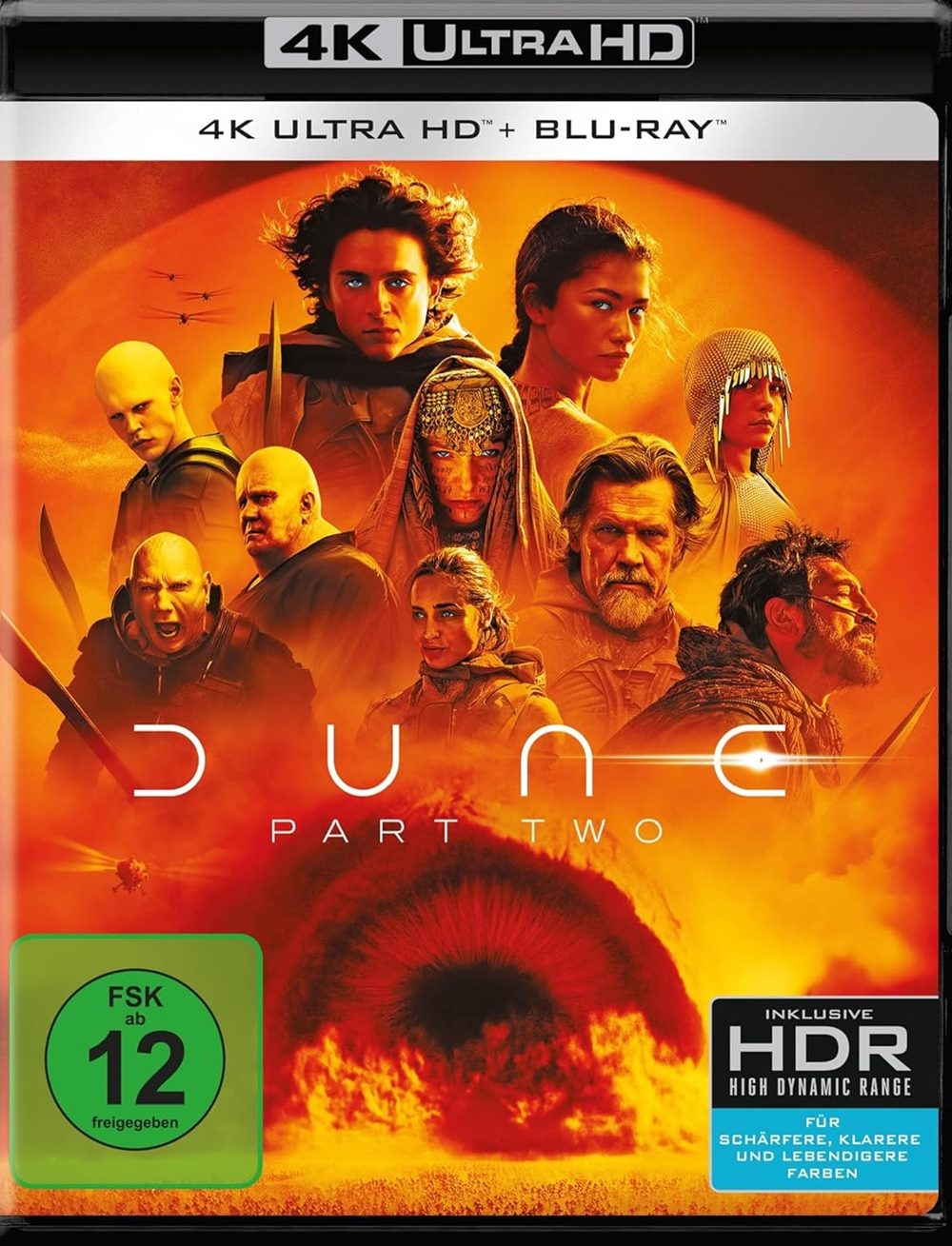 Dune 2 4k blu ray cover