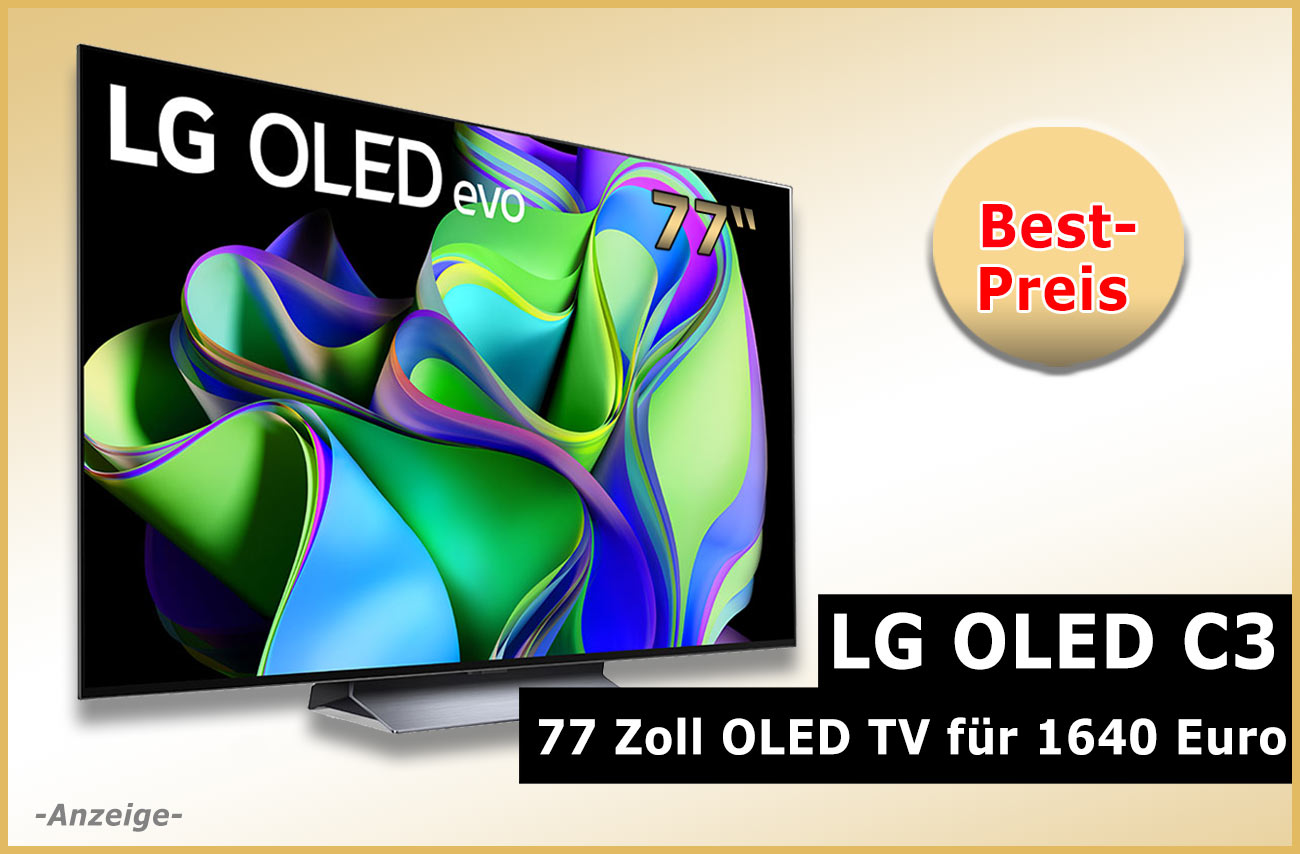 LG Angebot Aufmacher C3 77 Zoll Bundle