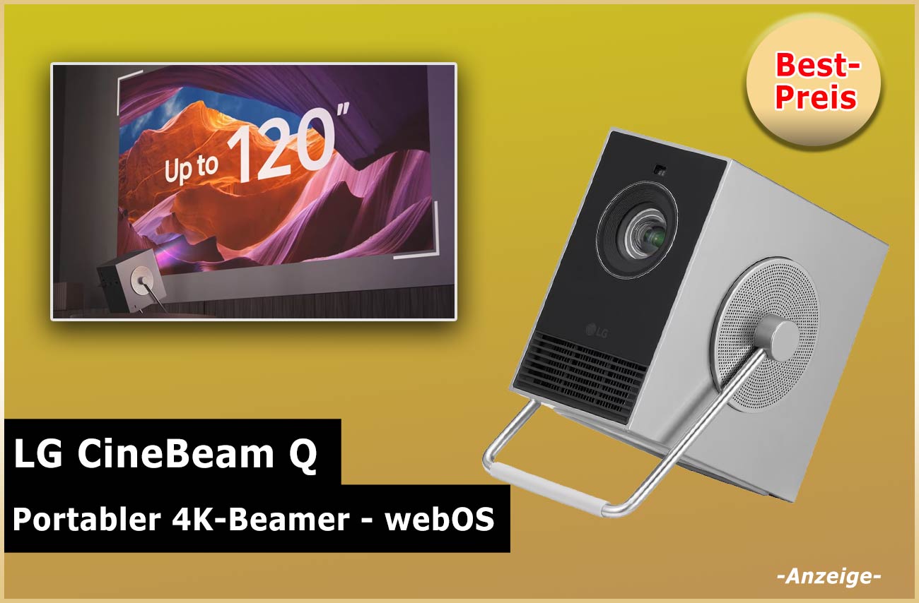 LG Angebot Aufmacher mit Box Cinebeamer Q